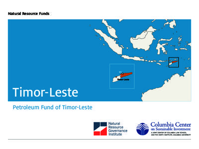 Natural Resource Funds  Dili Timor-Leste