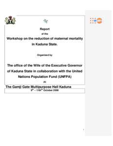 United Nations Population Fund / International relations / Maternal health / Maternal death / Namadi Sambo / Reproductive health / Obstetric fistula / Nigeria / Medicine / Health / United Nations Development Group