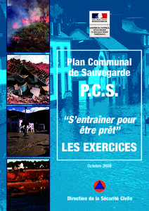 Plan Communal de Sauvegarde P.C.S. “S’entraîner pour être prêt”