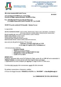 COMITATO REGIONALE TOSCANO RUGBY Via Piemonte 52, 57100 Livorno Tel.: [removed] – Fax: [removed]www.rugbytoscana.it - email: [removed] P.IVA[removed]