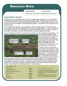 Resource Kona RESOURCE KONA Summer/Fall[removed]KONA SOIL AND WATER CONSERVATION DISTRICT