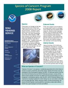 Species of Concern Program 2008 Report NOAA FISHERIES SERVICE