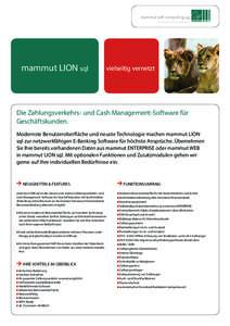 mammut soft computing ag business banking software mammut LION sql  vielseitig vernetzt