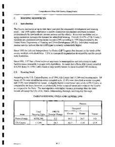 Comprehensive Plan: Elk County, Pennsylvania  C. HOUSING RESOURCES