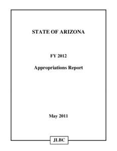 FY 2012 Appropriations Report