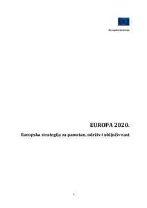 Europska komisija  EUROPAEuropska strategija za pametan, održiv i uključiv rast  1