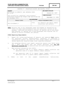 Compliance Program Guidance Manual - Chapter 07 - Molecular Biology and Natural Toxins. Mycotoxins in Domestic and Imported Foods