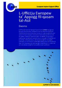 European Asylum Support Office  EASO L-Uffiċċju Ewropew ta’ Appoġġ fil-qasam