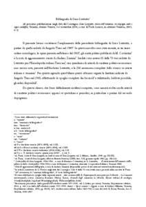 Bibliografia di Gino Luzzatto1 (di prossima pubblicazione negli Atti del Convegno Gino Luzzatto, storico dell’economia, tra impegno civile e rigore scientifico, Venezia, Ateneo Veneto, 5-6 novembre 2004, a cura di Paola Lanaro, in «Ateneo Veneto», 2005,