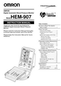 OMRON Digital Automatic Blood Pressure Monitor Model HEM-907