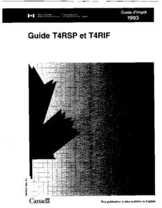 Guide T4RSP et T4RIF  CanacE This publication