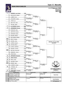 Open 13 - Marseille MAIN DRAW SINGLES[removed]February 2002