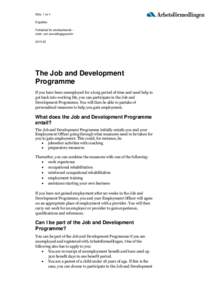 Sida: 1 av 4 Engelska Faktablad för arbetssökande – Jobb- och utvecklingsgarantin