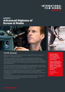 CUF60107  Advanced Diploma of Screen & Media  The IFSS Advantage