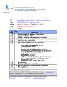 CITIZENS ADVISORY COMMISSION ON HOUSING  One Courthouse Plaza 2100 Clarendon Blvd., Suite 700 Arlington, VA[removed]TEL[removed]FAX[removed]www.arlingtonva.us Holly Bray, Chair