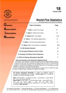 October[removed]World Fire Statistics International Association for the Study of Insurance Economics