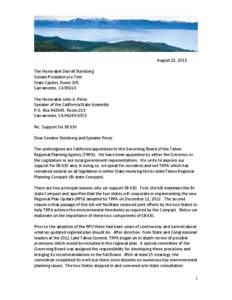 DRAFT LETTER TO CALIFORNIA LEGISLATORS