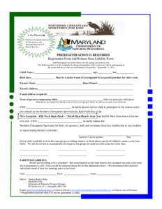 A New Partnership ● Northern Chesapeake Sportsmen for Kids partners with Maryland Department of Natural Resources