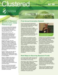 Clustered  Q1 08 Events & Happenings Minister of Research
