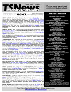 TSNews Volume 16 #10 3 MayTHEATRE SCHOOL NEWS