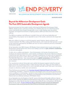 United Nations / Socioeconomics / Maternal health / Millennium Development Goals / United Nations Department of Economic and Social Affairs / United Nations Millennium Project / Development / Poverty / International development