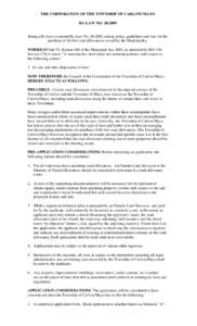 THE CORPORATION OF THE TOWNSHIP OF CARLOW/MAYO BY-LAW NO: [removed]Being a By-Law to amend By-Law No: [removed]setting policy, guidelines and fees for the purchase of 66 foot road allowances owned by the Municipality. WHER