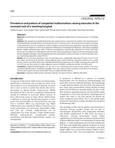 Syndromes / Intestinal atresia / Congenital abnormality / Congenital disorder / Congenital heart defect / Cousin marriage / Pediatric surgery / Imperforate anus / Preterm birth / Health / Medicine / Developmental biology