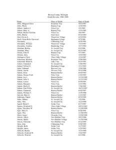 Berrien County /  Michigan / St. Joseph /  Michigan / Benton Harbor /  Michigan / Alberta provincial electoral districts / Oakland County /  Michigan