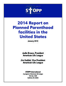 2014 Report on Planned Parenthood facilities in the United States January 2015