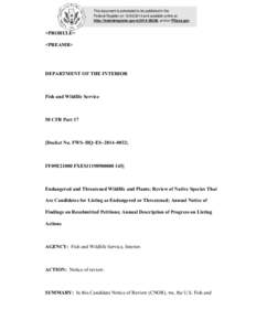 This document is scheduled to be published in the Federal Register on[removed]and available online at http://federalregister.gov/a[removed], and on FDsys.gov <PRORULE> <PREAMB>