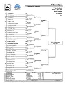 Marin Čilić / ATP Tour / Valencia Open 500 – Singles / ATP World Tour 500 series / Tennis / Jo-Wilfried Tsonga / Juan Martín del Potro