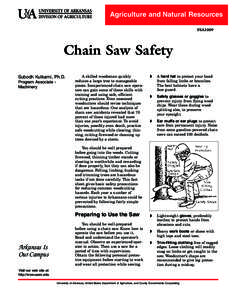 Agriculture and Natural Resources FSA1009 Chain Saw Safety