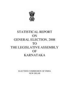 STATISTICAL REPORT ON GENERAL ELECTION, 2008