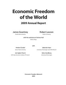 Economic Freedom of the World: 2009 Annual Report - contents - exec. summary