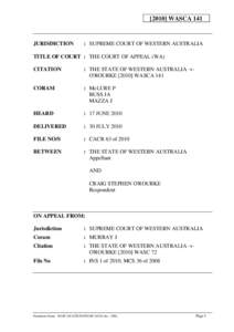 [2010] WASCA 141  JURISDICTION : SUPREME COURT OF WESTERN AUSTRALIA