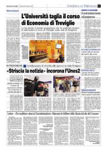 CRONACA DI TREVIGLIO  Giornale di Treviglio - Venerdì 28 Gennaio 2011 Istruzione (tpe) L’università di Bergamo