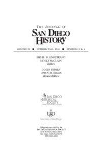 Journal of San Diego History Vol 50, Nos 3 & 4