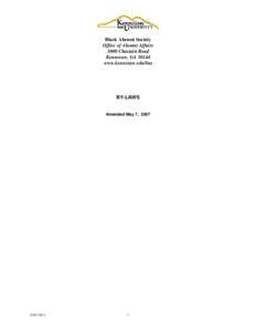 Black Alumni Society Office of Alumni Affairs 1000 Chastain Road Kennesaw, GAwww.kennesaw.edu/bas