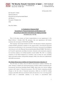 30 September 2010 Mr. Russell G. Golden Technical Director Financial Accounting Standards Board 402 Merritt 7 Norwalk, CT