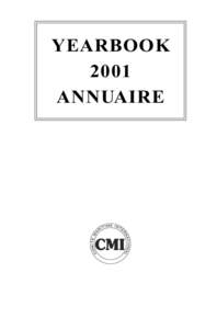 YEARBOOK 2001 ANNUAIRE CMI YEARBOOK 2001