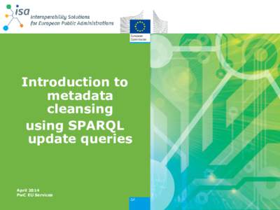 Introduction to metadata cleansing using SPARQL update queries