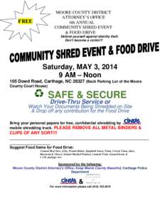 Microsoft Word[removed]Shred  Food Drive Event Flyer.doc