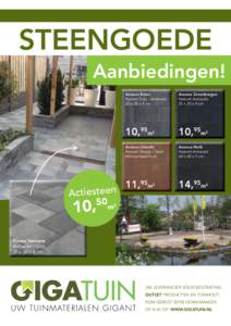 STEENGOEDE Aanbiedingen! Avenue Beers Naturel Grijs / Antraciet 20 x 30 x 4 cm