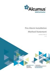Fire Alarm Installation Method Statement Guidance Note 9 Jul 16  1
