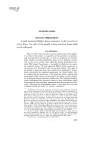 James Madison / Militia in the United States / Second Amendment to the United States Constitution / District of Columbia v. Heller / McDonald v. Chicago / Right to keep and bear arms / Incorporation of the Bill of Rights / United States v. Miller / Presser v. Illinois / Law / United States Constitution / Politics of the United States