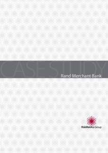 CASESTUDY Rand Merchant Bank RiskMetrics Group  Overview - Market Drivers