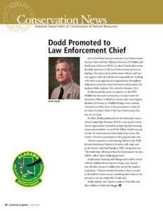 Conservation News  Alabama Department of Conservation & Natural Resources Dodd Promoted to Law Enforcement Chief