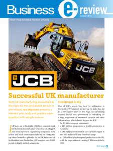 review October 2014 JCB  YOUR FREE BUSINESS REVIEW UPDATE