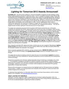 EMBARGOED UNTIL SEPT. 11, 2012 Contact: Eileen Eaton Consortium for Energy Efficiency[removed]