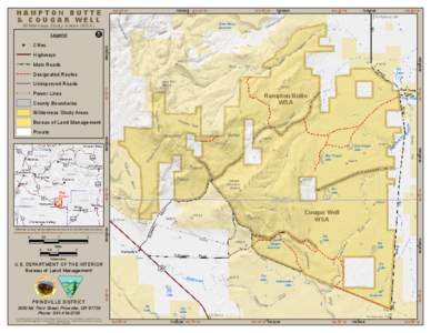 Hampton Butte and Cougar Well WSA Map